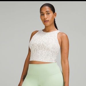 Cheetah White High Neck Align Tank